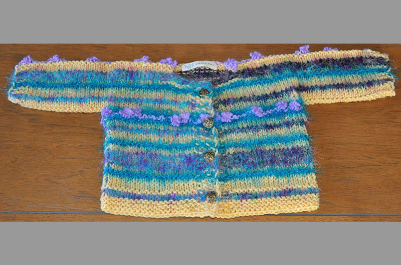 Blue with thick vertical stripes