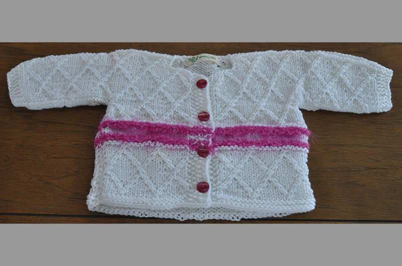 White with Purple fringe in center