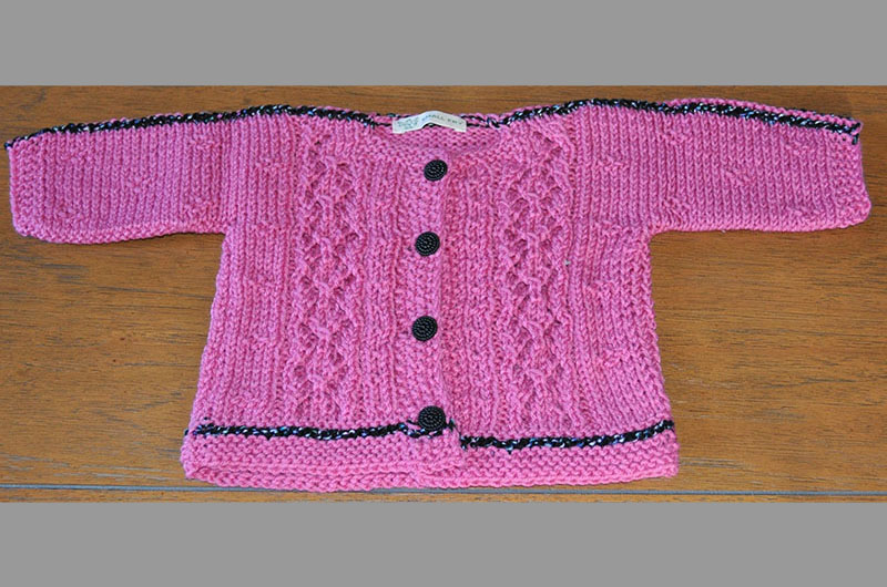 Pink with black stripe