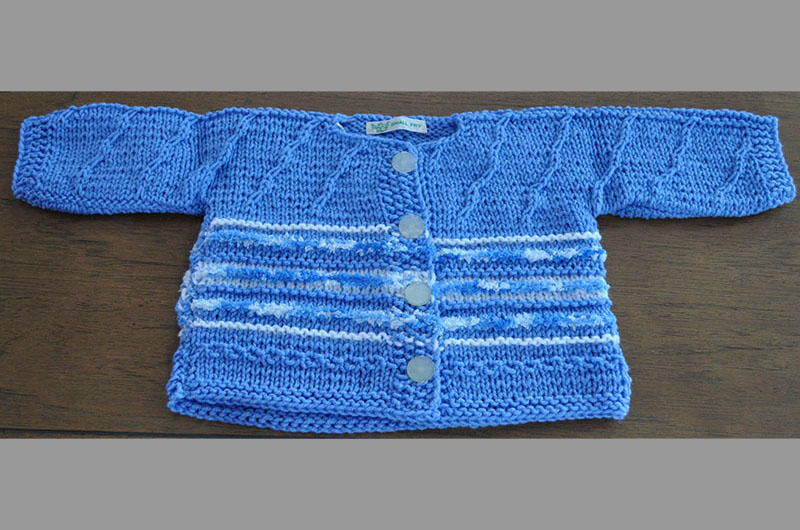 Blue with White thin stripe