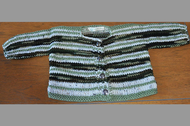 Light Gray with black and white stripes