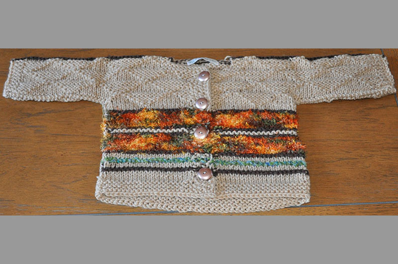 Cream color with bold stripes