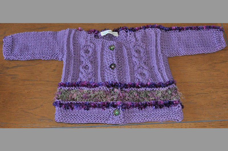 Purple with dark fringe