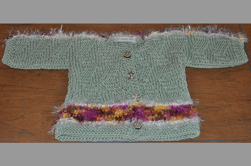 Light mint green with fringe