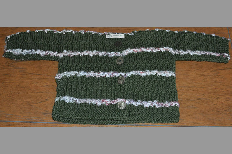 Charcoal with white stripes