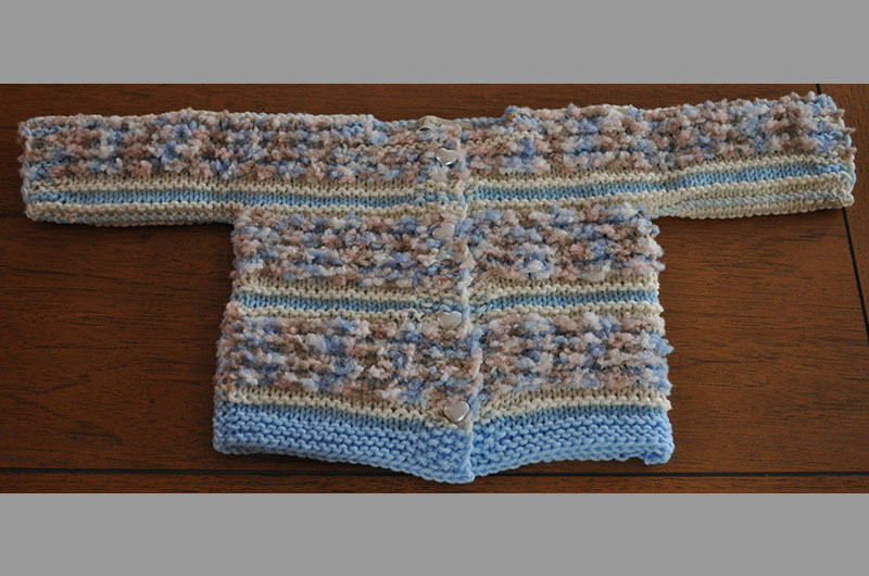 Blue brown and white