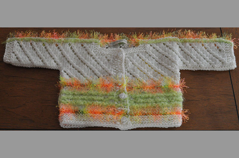 White light green and multi color fuzzy stripes