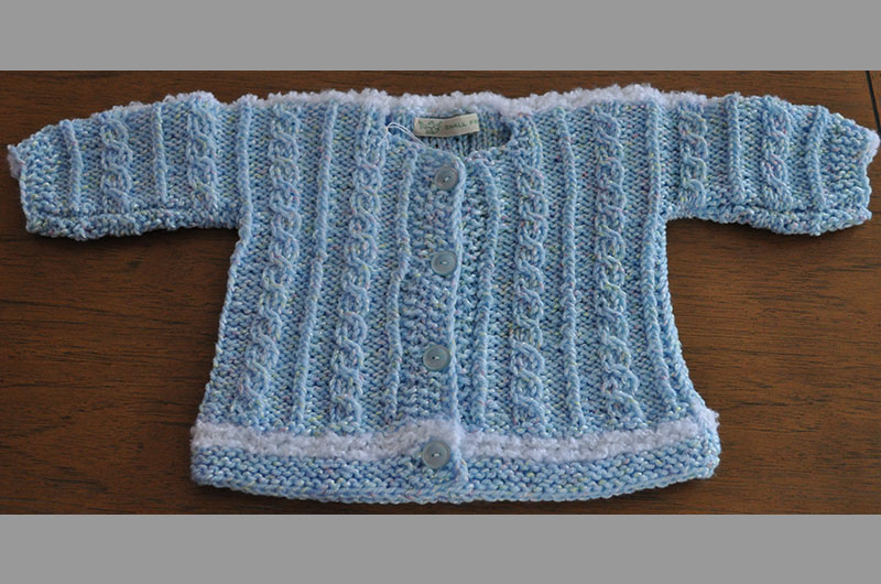 Light blue and white