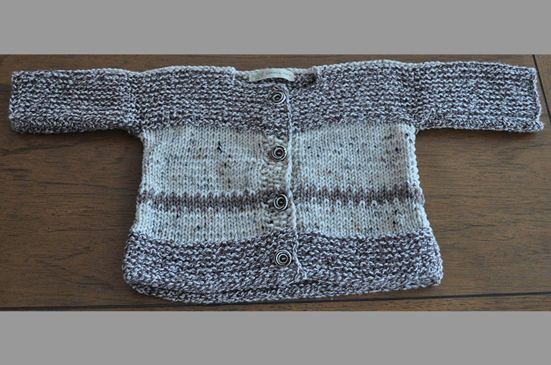 Charcoal and off white center