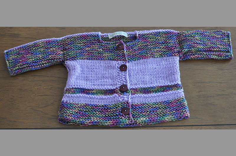 Light blue with dark multi color border